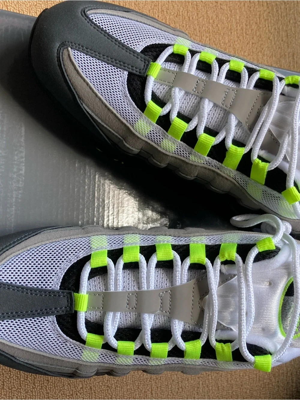 Nike Men’s White, Gray & Volt Air Max Sneakers